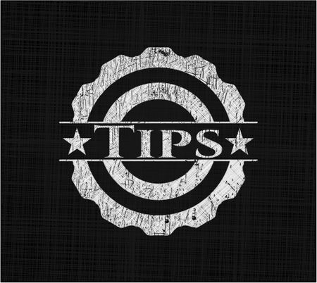 Tips written on a chalkboard