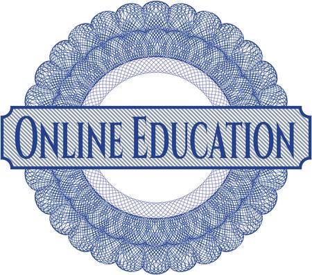 Online Education abstract linear rosette