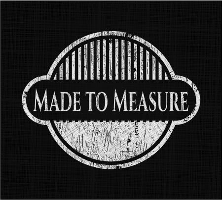 Made to Measure chalk emblem, retro style, chalk or chalkboard texture