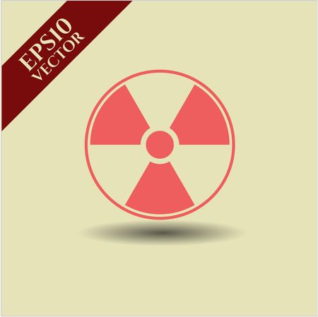 Nuclear, radioactive vector icon