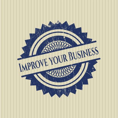 Improve your Business grunge style stamp