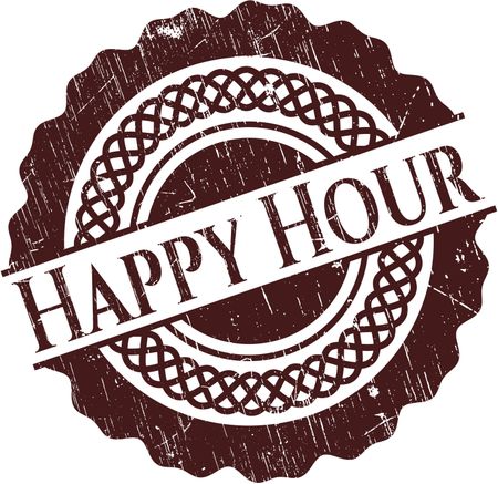 Happy Hour grunge stamp