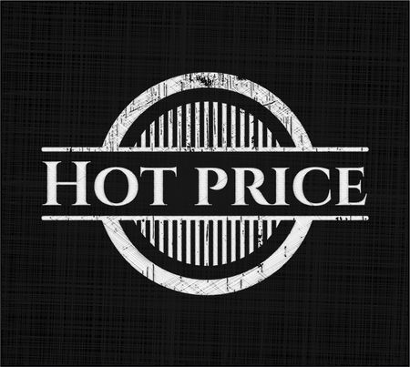 Hot Price chalk emblem written on a blackboard