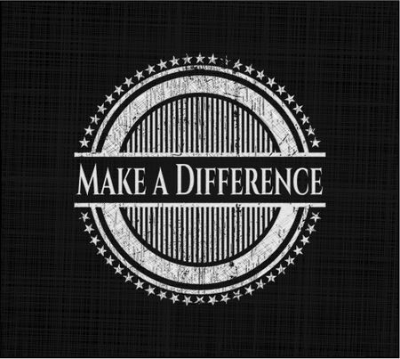 Make a Difference written on a blackboard