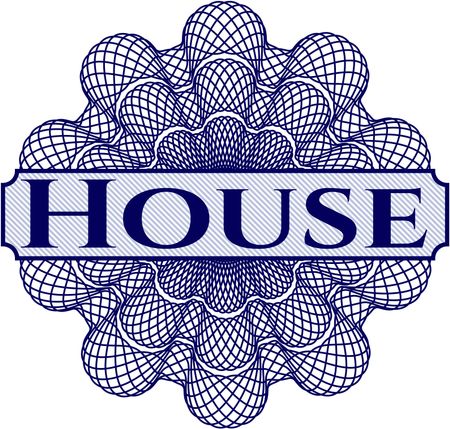 House abstract linear rosette