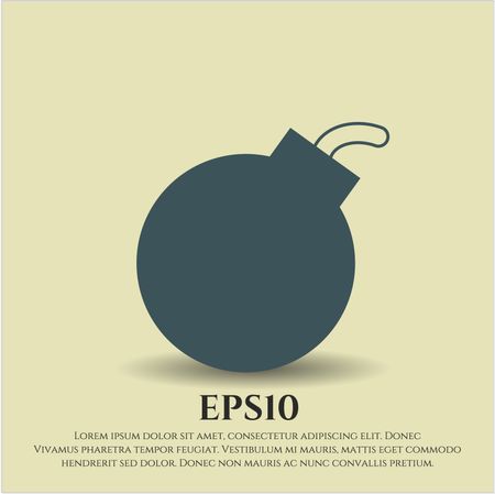 Bomb vector icon or symbol