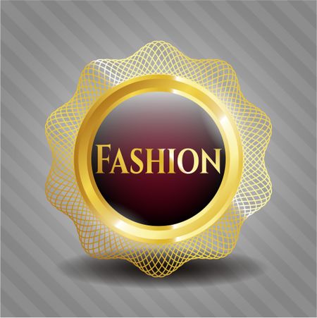 Fashion gold badge or emblem