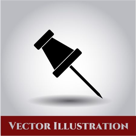 Paper Pin vector icon or symbol