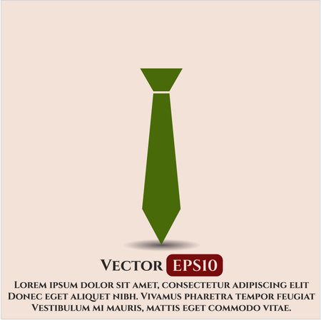 Necktie vector icon or symbol