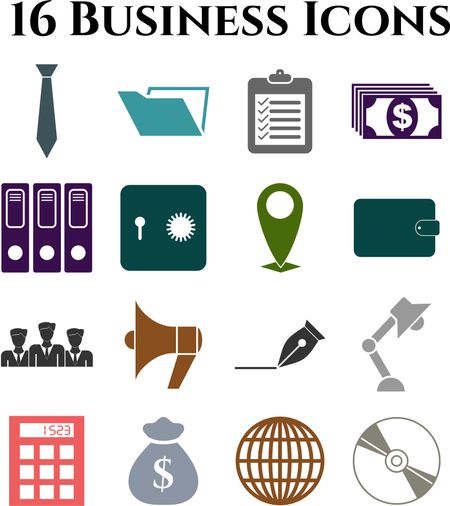 16 icon set. business Icons. Quality Icons.