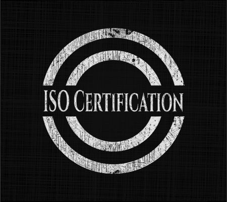 ISO Certification on chalkboard