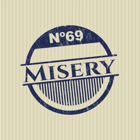 Misery rubber grunge stamp