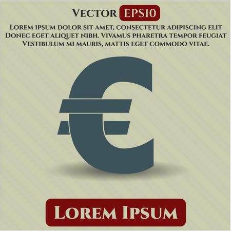 Euro vector icon