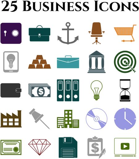 25 icon set. business Icons. Quality Icons.