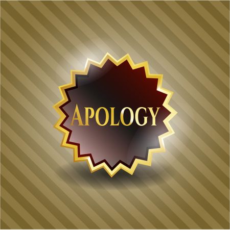 Apology golden emblem