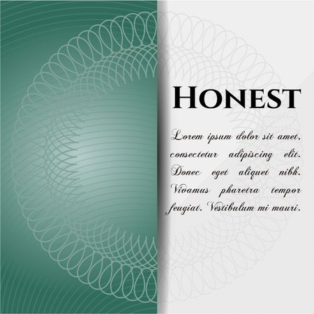 Honest colorful card