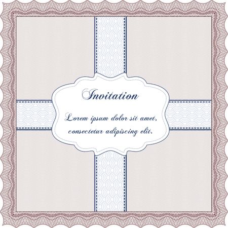 Retro vintage invitation template. 