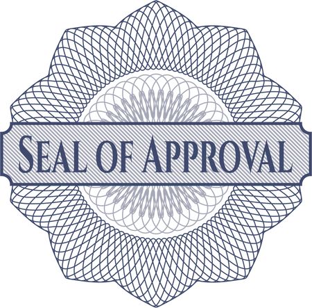 Seal of Approval rosette or money style emblem
