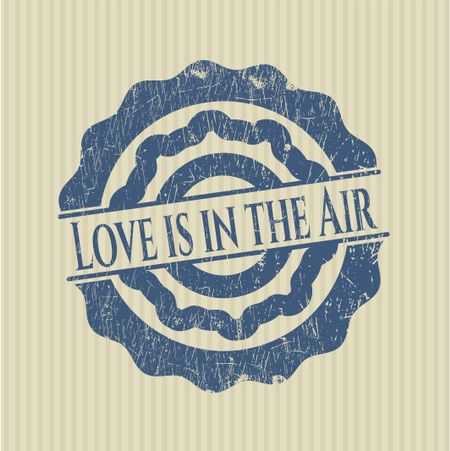 Love is in the Air grunge stamp