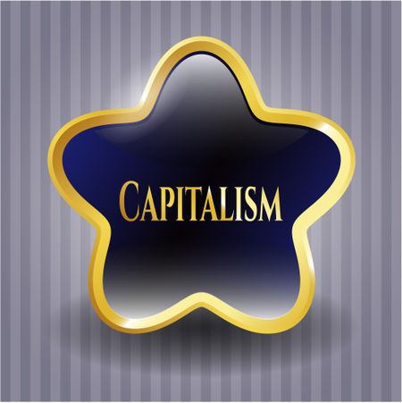 Capitalism golden badge