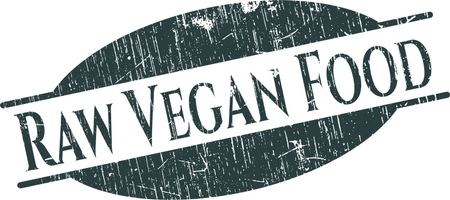 Raw Vegan Food grunge stamp