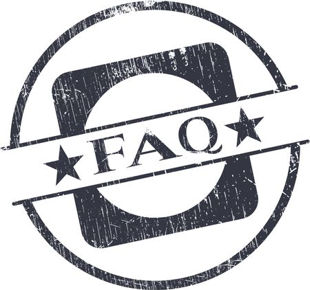 FAQ rubber grunge texture stamp