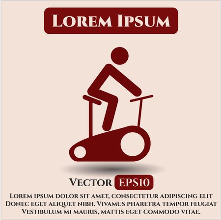 Stationary bike vector icon