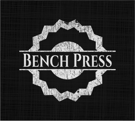 Bench Press chalkboard emblem written on a blackboard