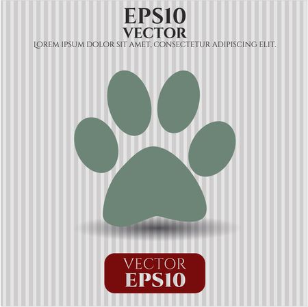 Paw vector icon or symbol