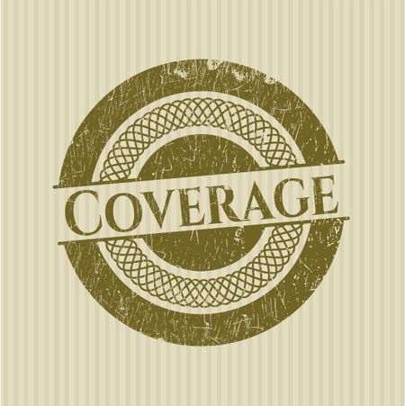Coverage rubber stamp with grunge texture