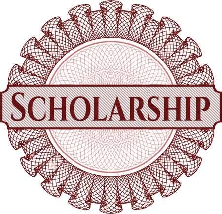 Scholarship inside a money style rosette