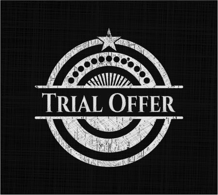 Trial Offer written with chalkboard texture