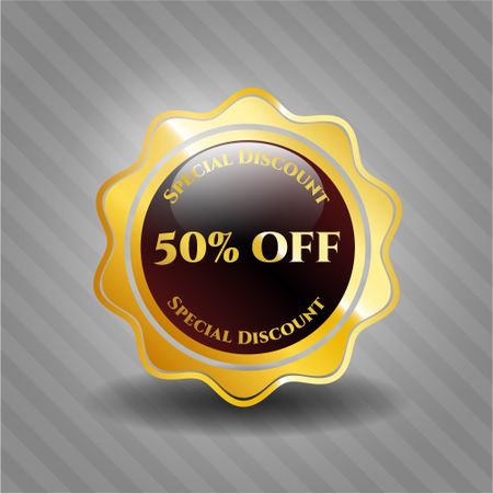 50% Off gold shiny emblem