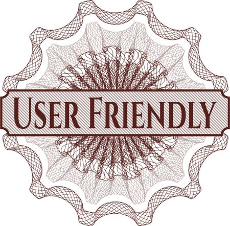 User Friendly rosette or money style emblem