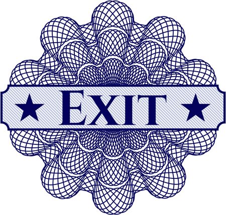 Exit rosette or money style emblem