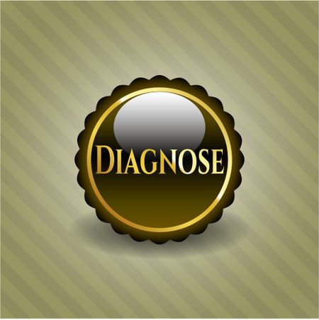 Diagnose gold shiny emblem