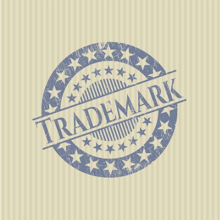 Trademark rubber grunge seal