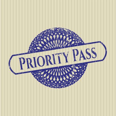 Priority Pass rubber grunge seal
