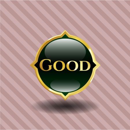Good gold badge or emblem