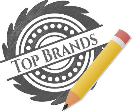 Top Brands pencil strokes emblem