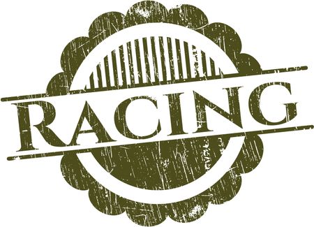 Racing rubber grunge stamp