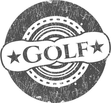 Golf grunge style stamp
