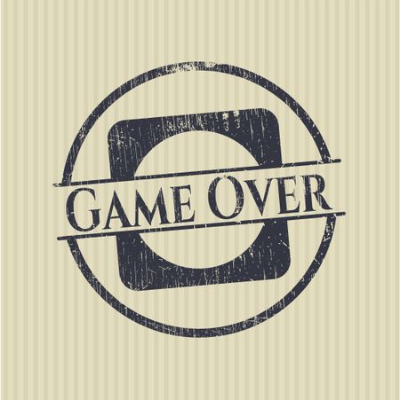 Game Over grunge style stamp