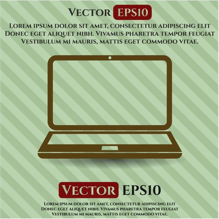 Laptop vector icon or symbol