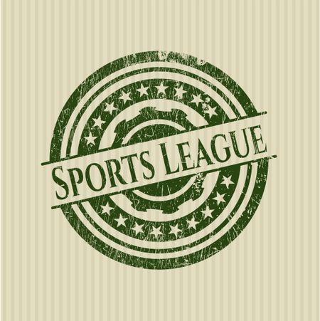 Sports League rubber stamp with grunge texture