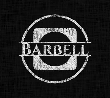 Barbell with chalkboard texture