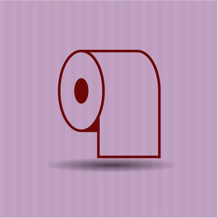 Toilet Paper vector icon or symbol