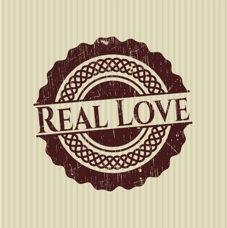 Real Love grunge style stamp