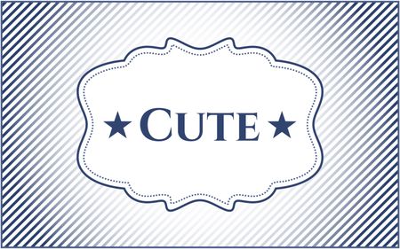 Cute retro style card, banner or poster
