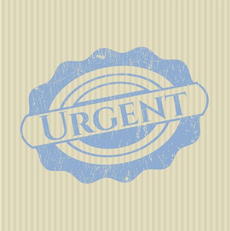 Urgent rubber grunge stamp